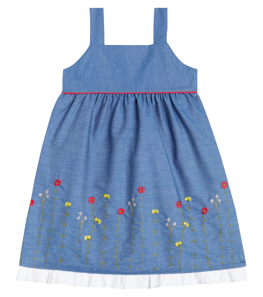 

Платье Клементина с вышивкой из хлопка La Coqueta, Blue Floral