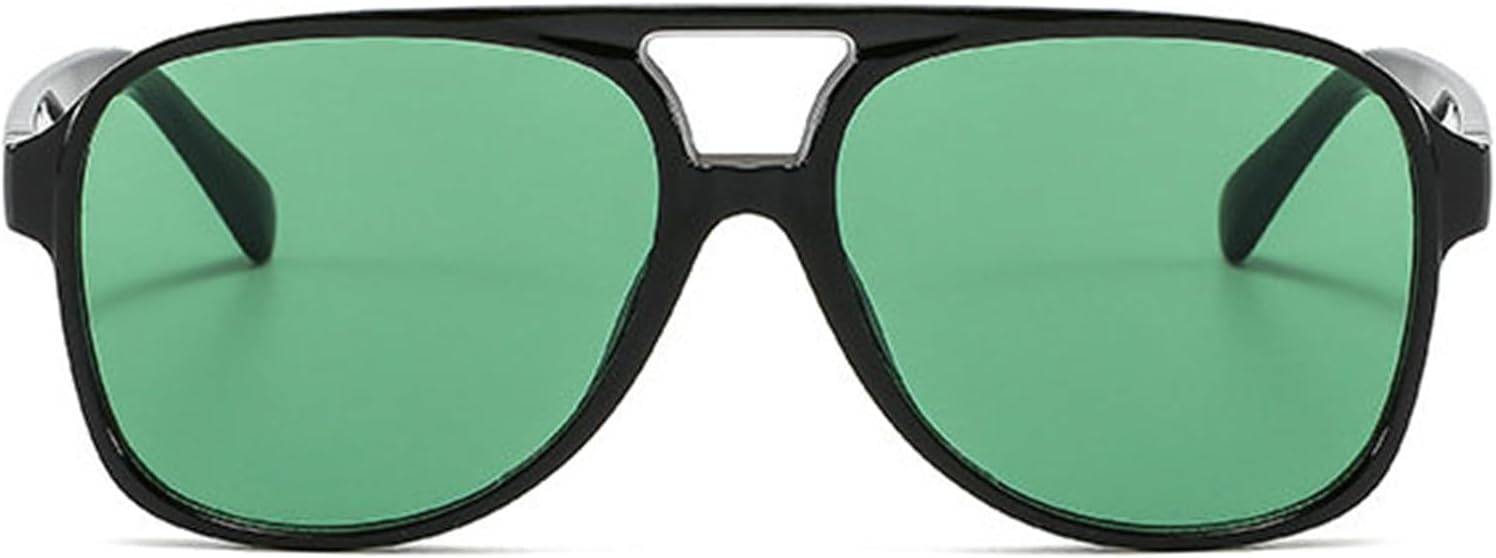 

Винтажные солнцезащитные очки Willochra большого размера с двойной оправой в стиле «пилот» 70-х годов, классические, с квадратной оправой, для путешествий, F28, Black Green