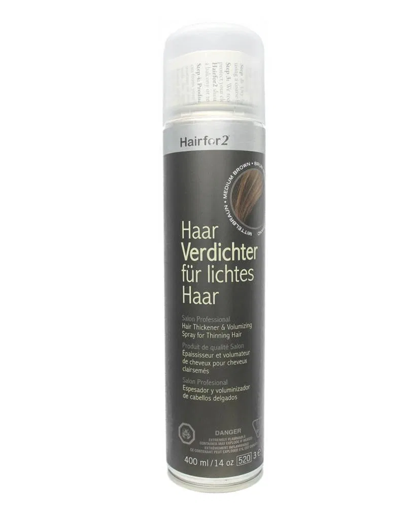 Загуститель для волос Hairfor2, средне-коричневый, 400 мл Hairfor 2