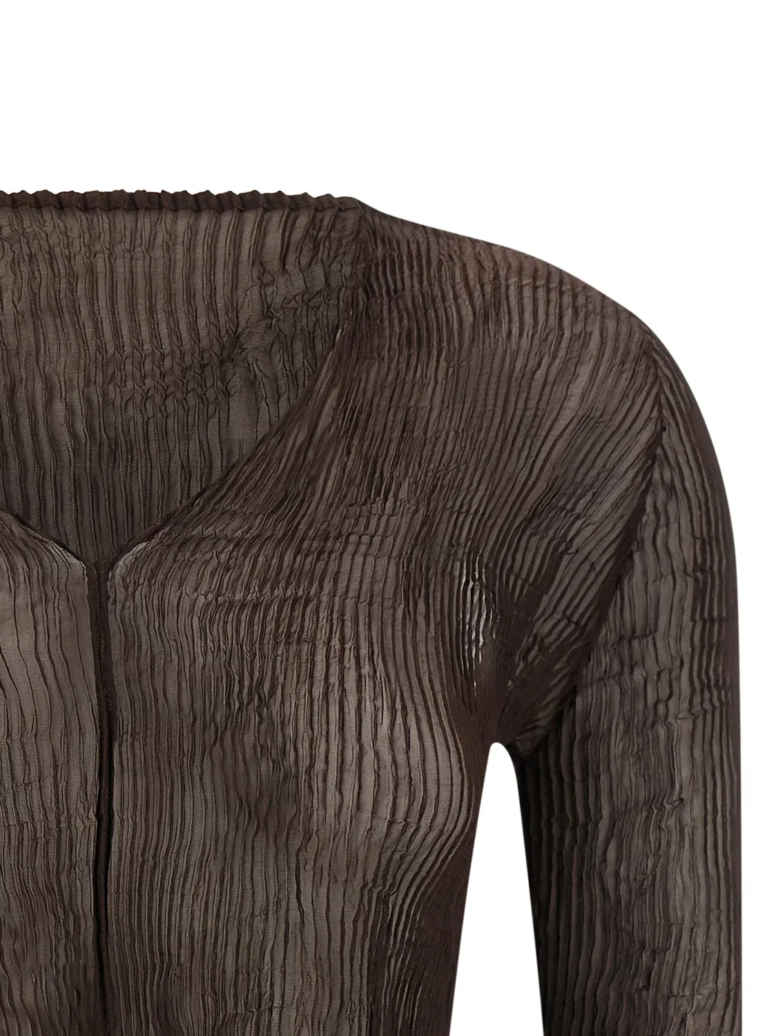 Топ "Chiffon Twist 1" Issey Miyake, коричневый — фото 3