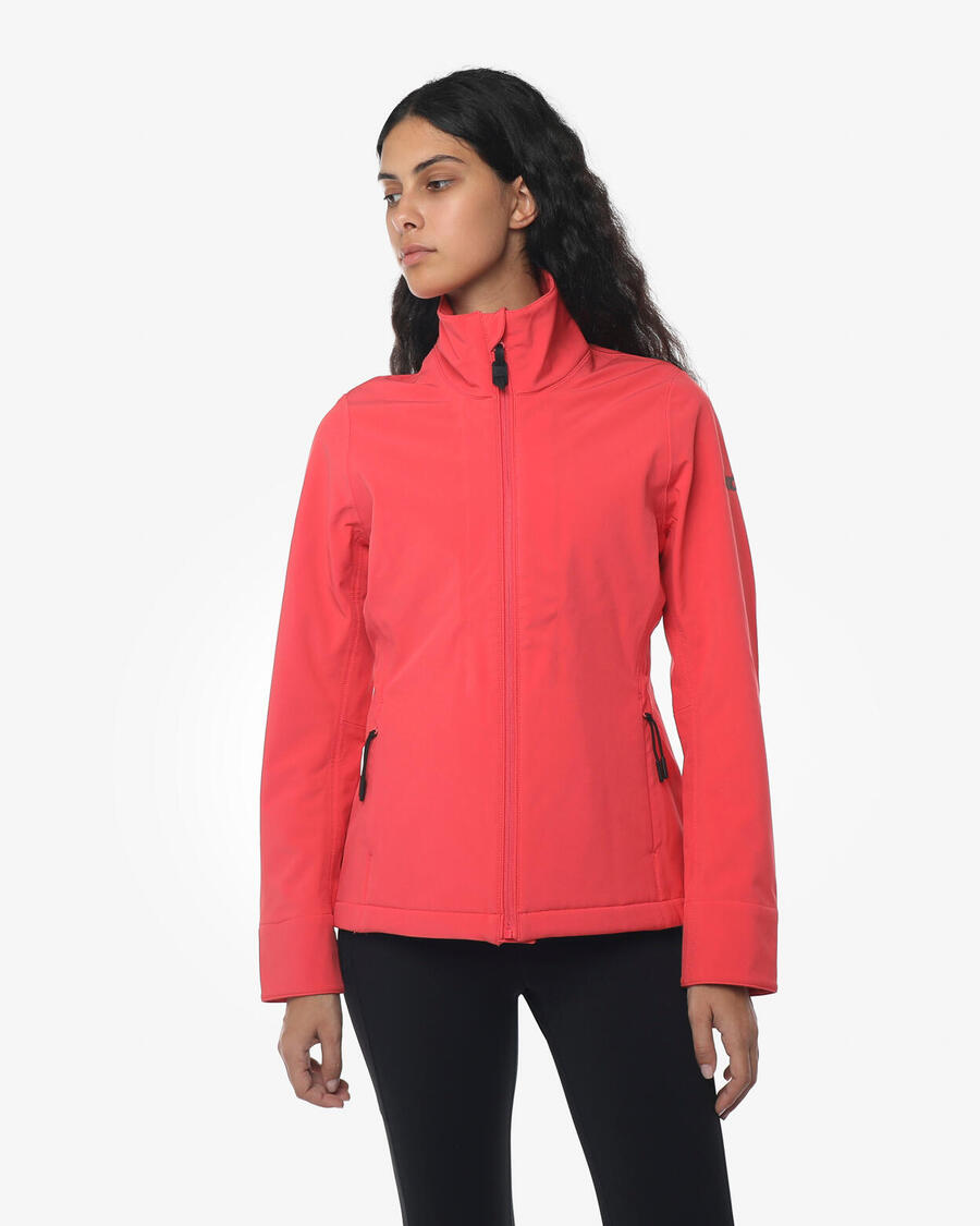 

JAKED Женская синтетическая фитнес-куртка кораллово-красного цвета