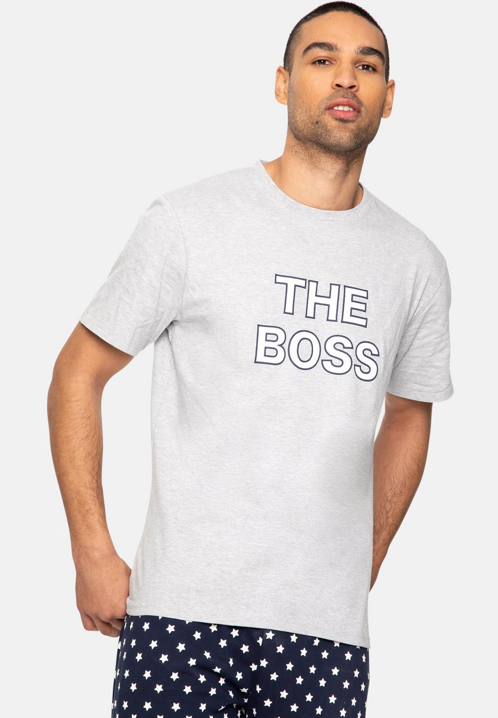 

Футболка BOSS FAMILY Threadbare, серый