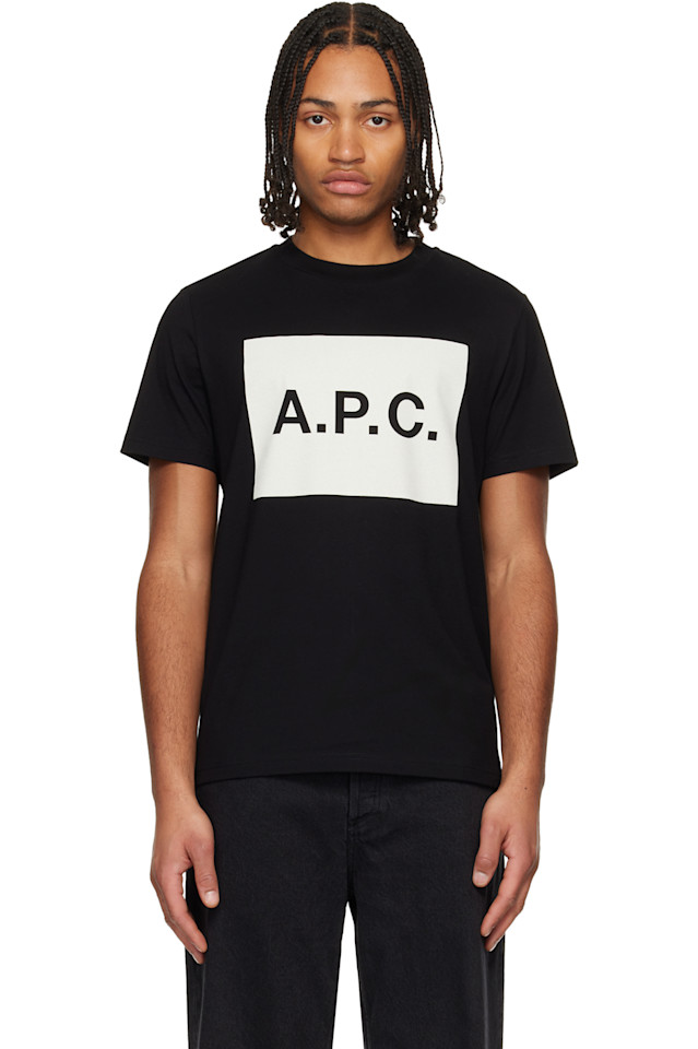

Хлопковая футболка A.P.C., черный