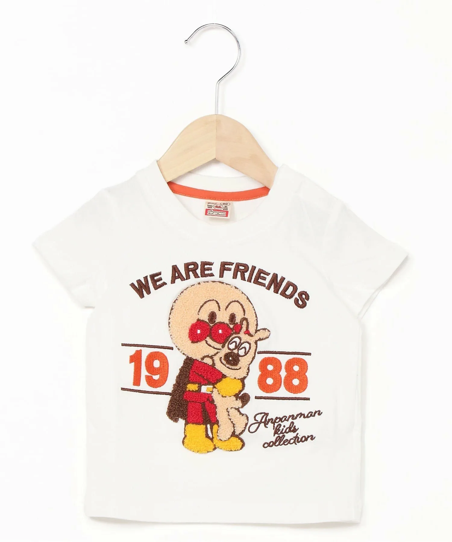 Детская коллекция ANPANMAN / Футболка с вышивкой Sagara (K)HUG Anpanman Kids Collection, Off-white — фото 2