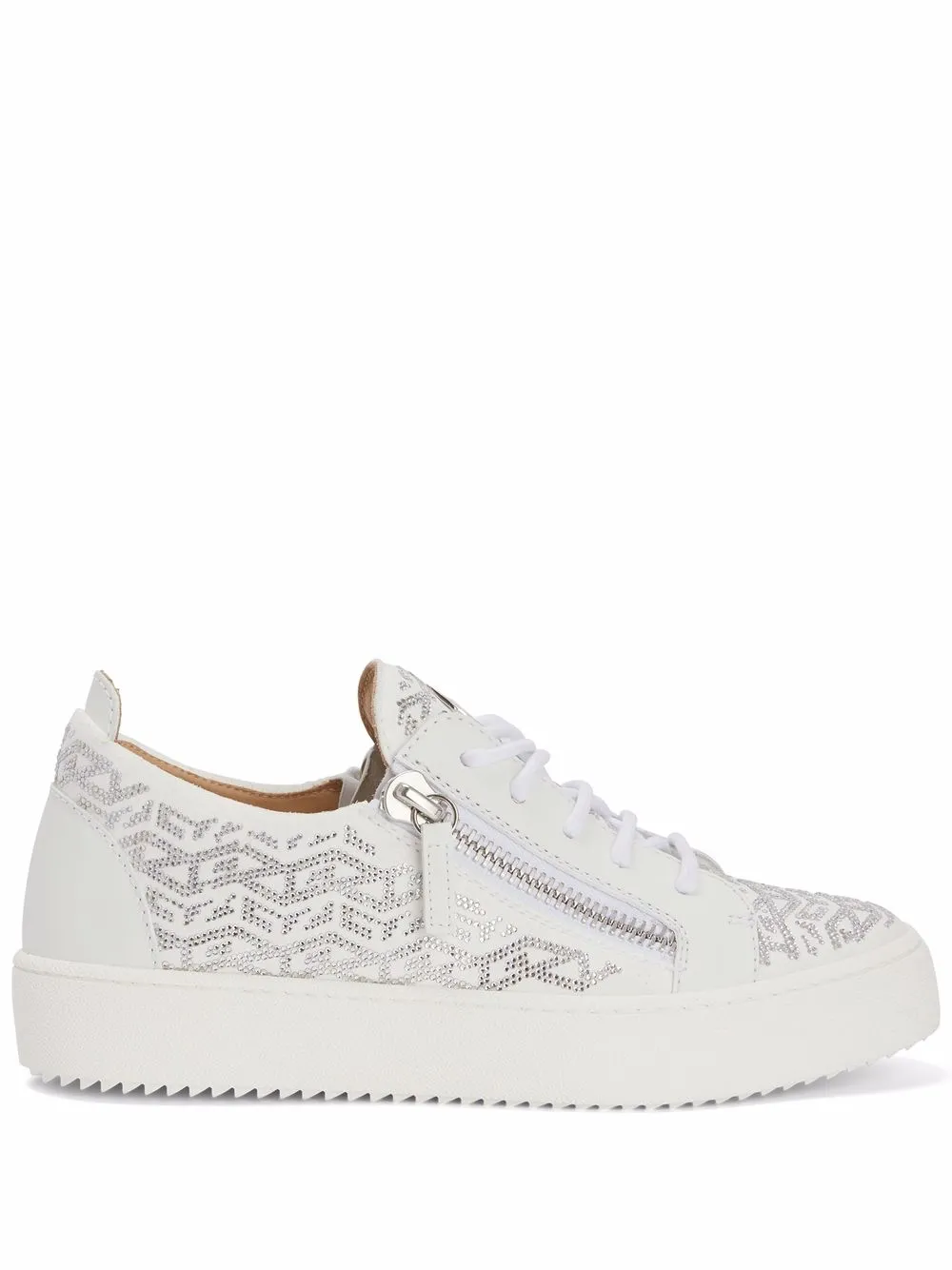 Кеды Gail с монограммой Giuseppe Zanotti, белый
