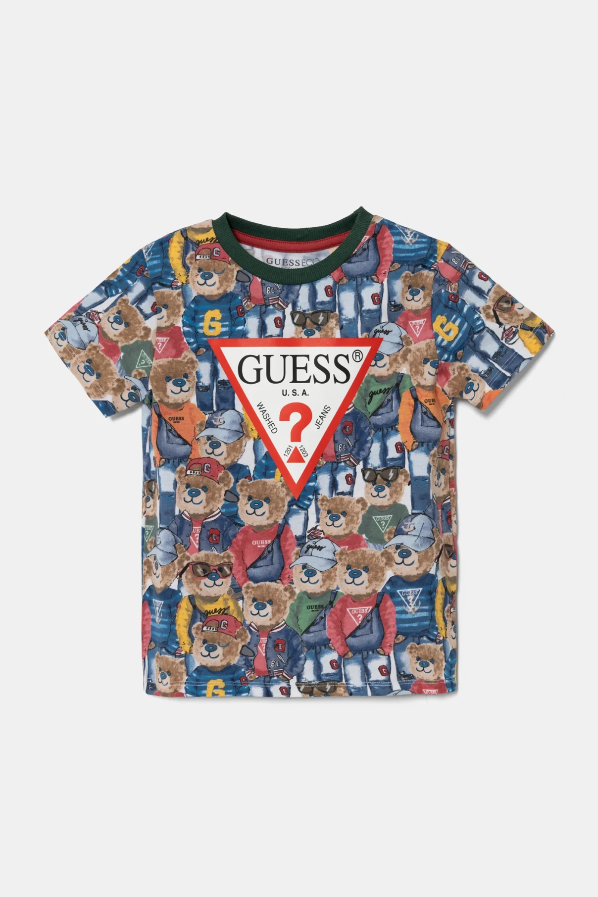 

Хлопковая футболка для детей Guess, зеленый