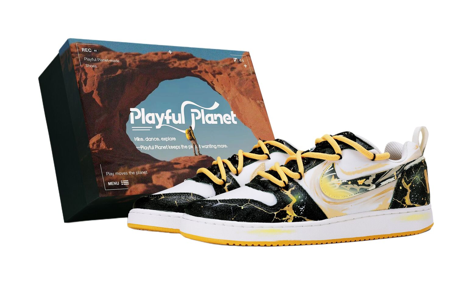 

Court Borough устойчивые к истиранию лоу-топ скейтборд кроссовки мужские Black Gold Nike, черный золотой