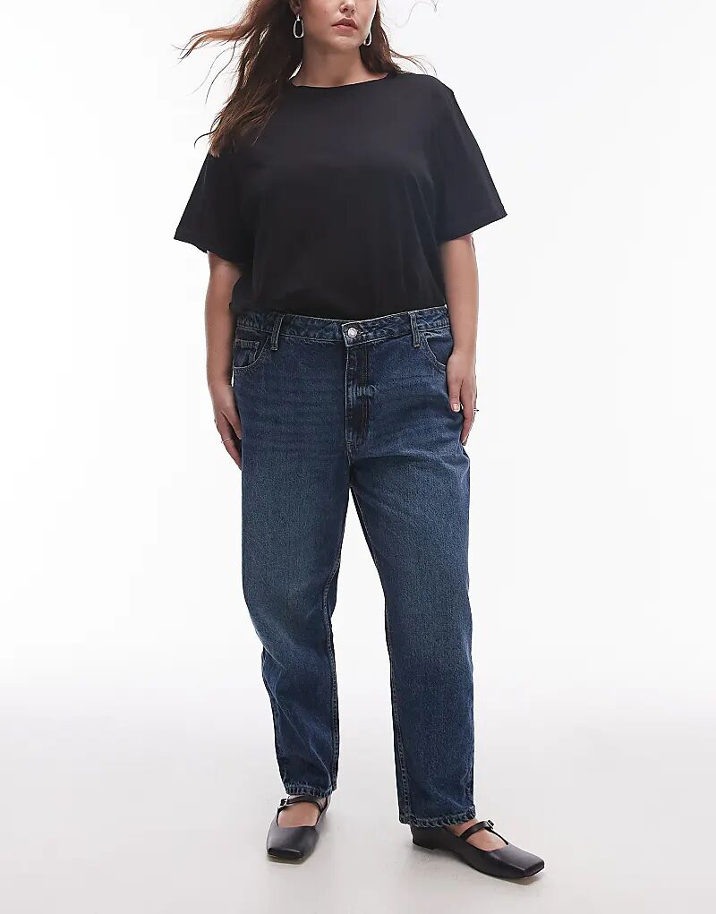 

Джинсы Curve Mom в средне-синем цвете Mango
