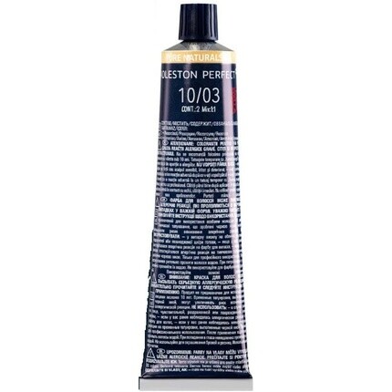 Краска для волос Koleston Perfect Pure Naturals 10/03 60 мл, Wella — фото 3