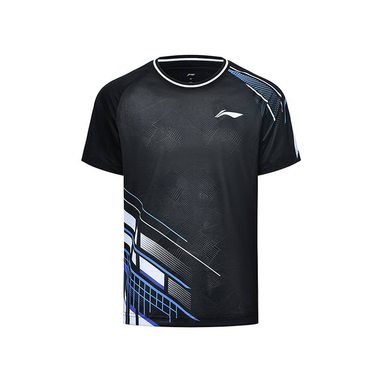 

LINING Обычная футболка унисекс черная, Черный, LINING Обычная футболка унисекс черная