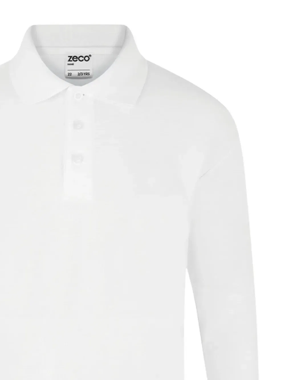 Рубашка-поло с длинными рукавами Zeco Schoolwear Kids, белый — фото 3