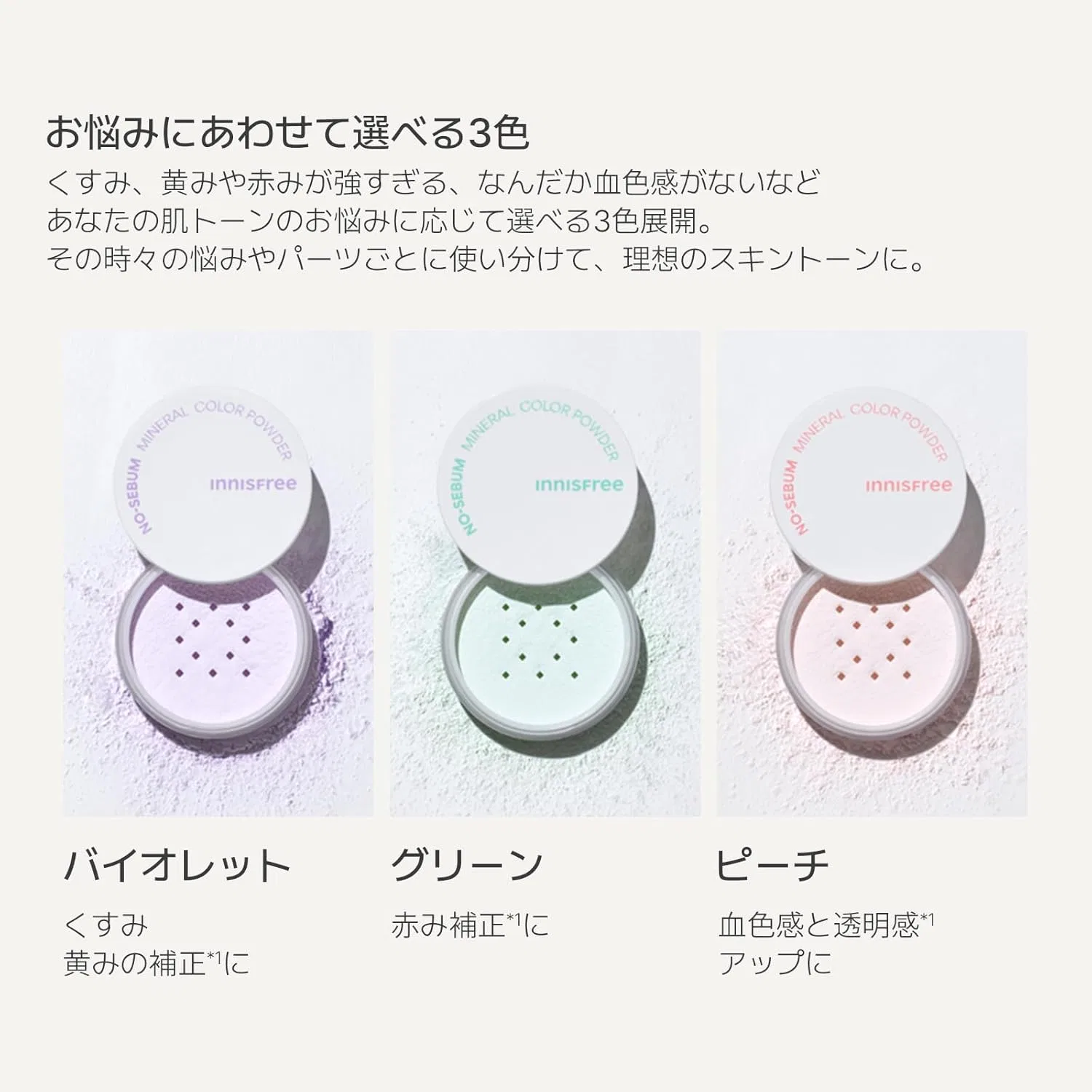 Пудра рассыпчатая матирующая Innisfree No Sebum Mineral Color Powder Violet — фото 4