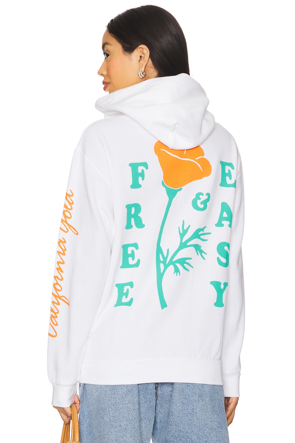 

Толстовка с капюшоном Poppy og Free & Easy, white