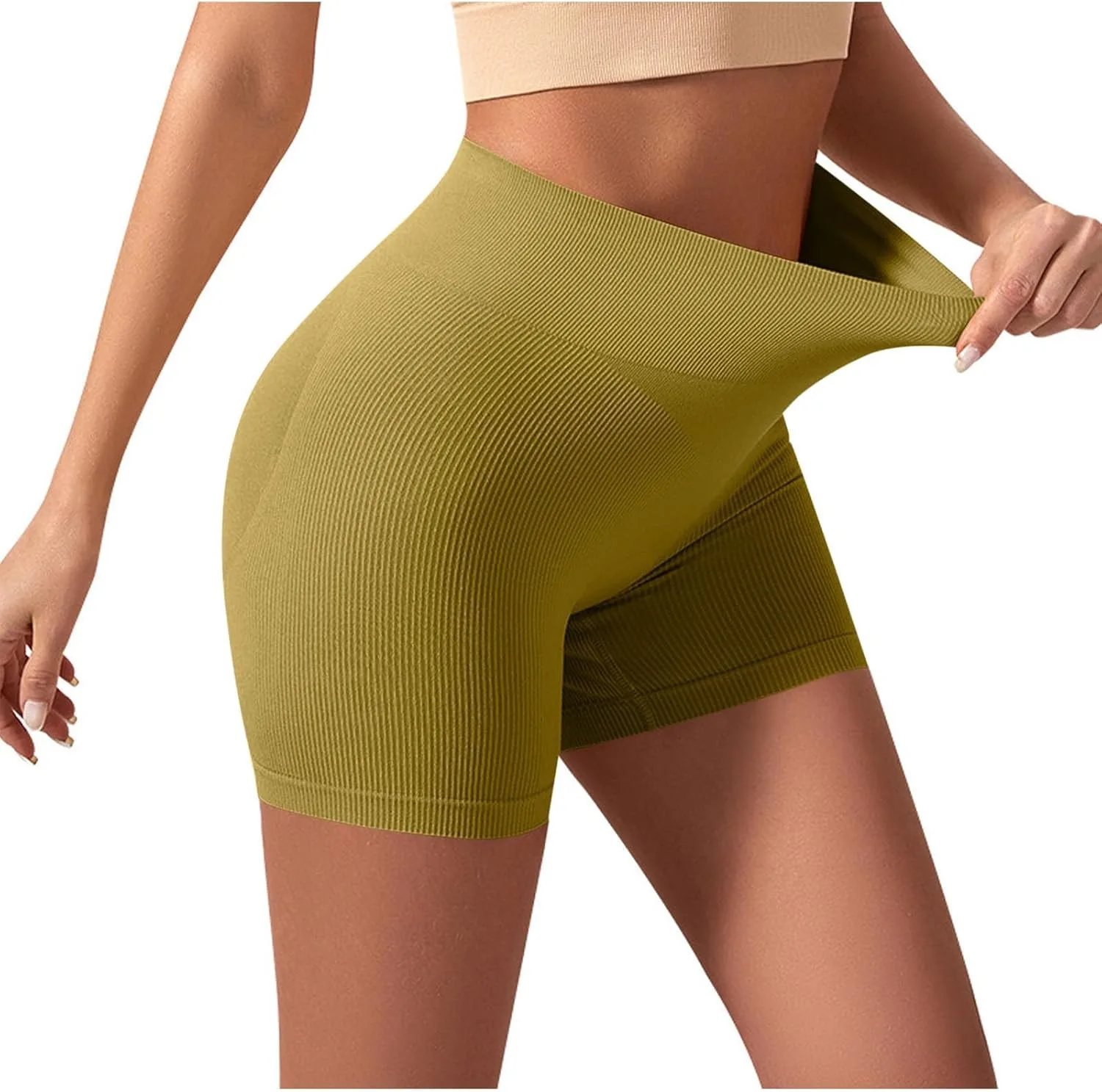 

Женские шорты для спорта с контролем живота Seamless High Waisted