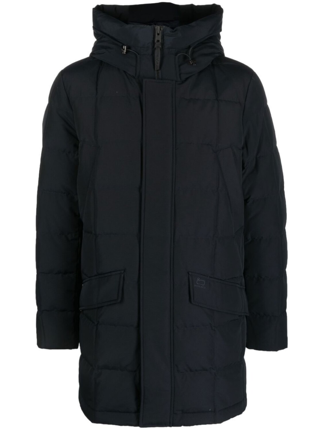 

Пуховик с воротником-воронкой Woolrich, синий