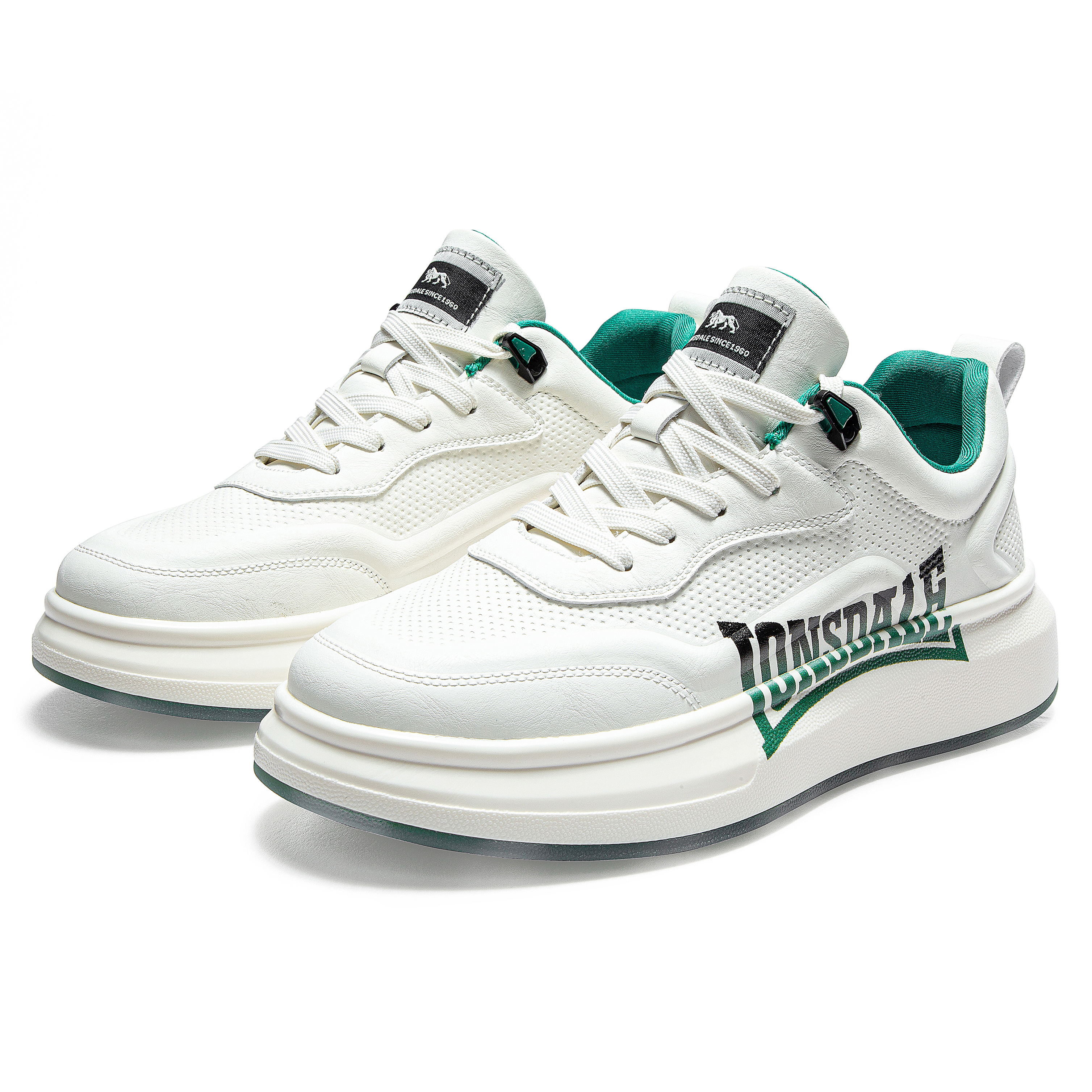 

Кроссовки LONSDALE Skateboarding Shoes Men Low-top White, зеленый