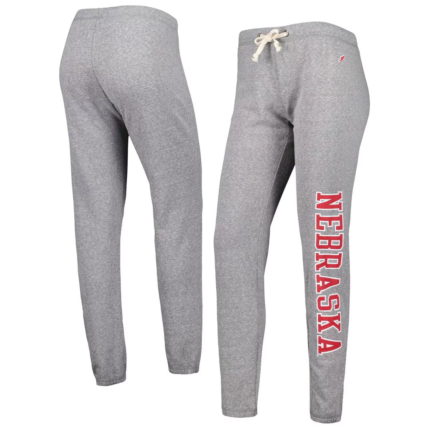 

Женская студенческая одежда Heather Grey Nebraska Huskers Брюки-джоггеры Tri-Blend Victory Springs