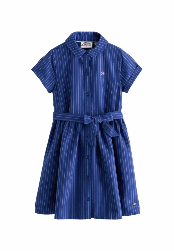 Платье-рубашка Regular fit stripe dress Superdry & Co, синий — фото 3