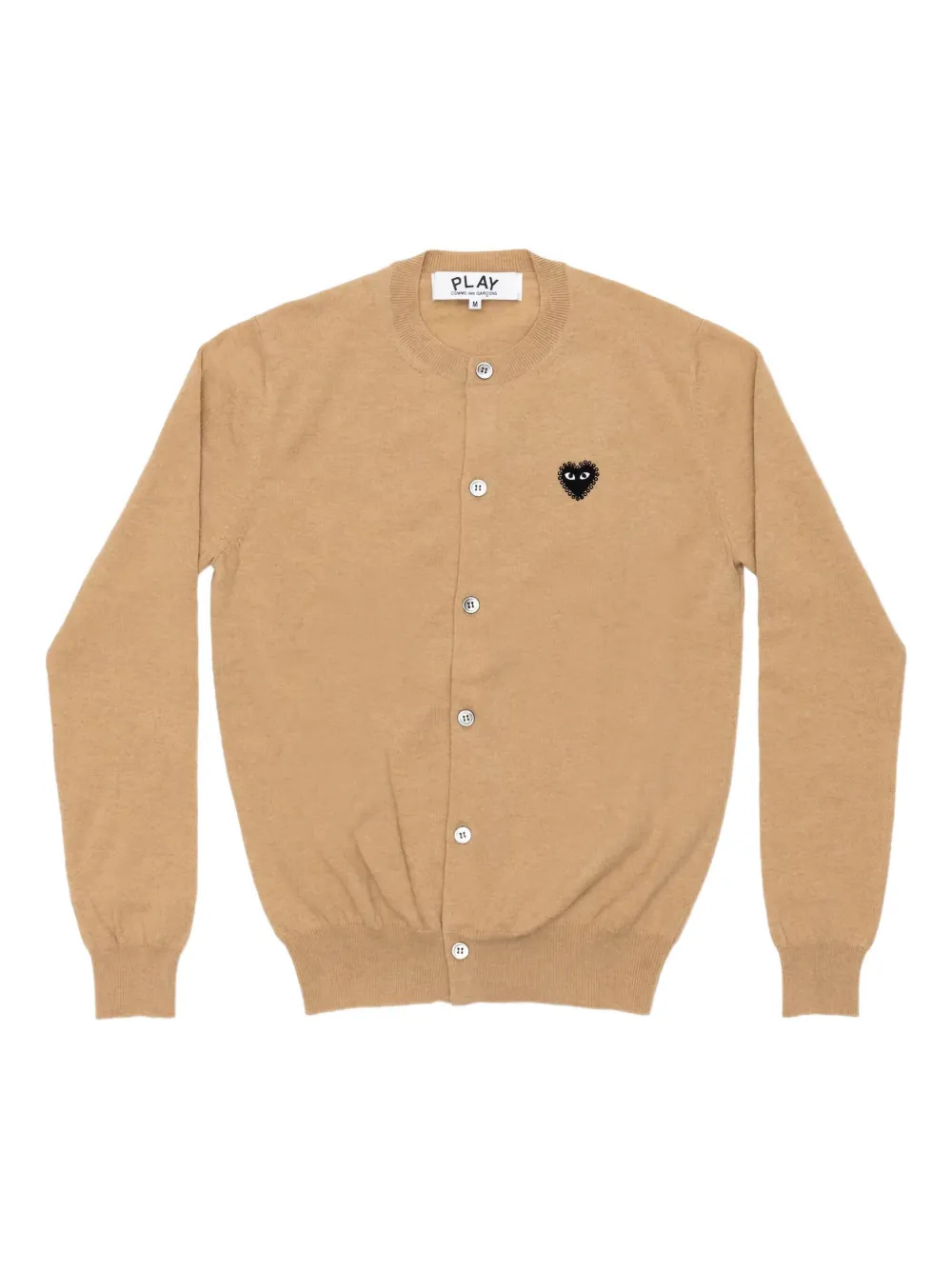 Кардиган с украшением в виде сердца Comme Des Garçons Play, нейтральный — фото 2