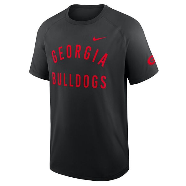 Мужская черная футболка Georgia Bulldogs Ready Raglan Premium Performance Nike — фото 3