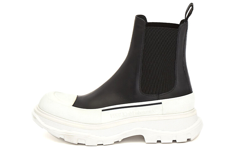 Женские ботинки челси Alexander McQueen, черный/белый