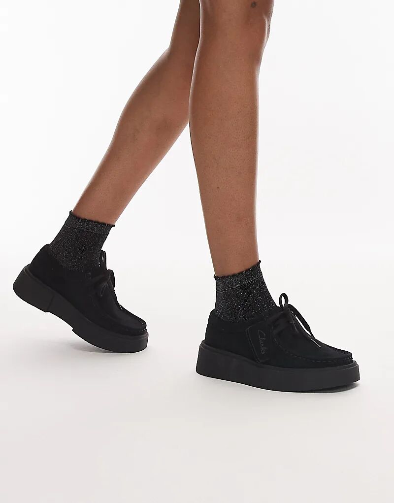 Замшевые туфли Clarks Torview черного цвета