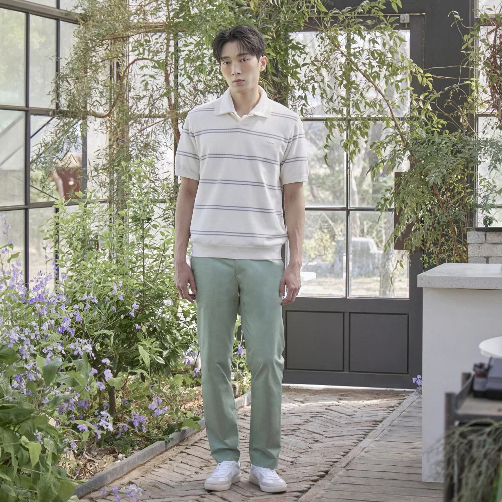 Мужские чиносы Tapered Fit светло-зелёные от Lacoste