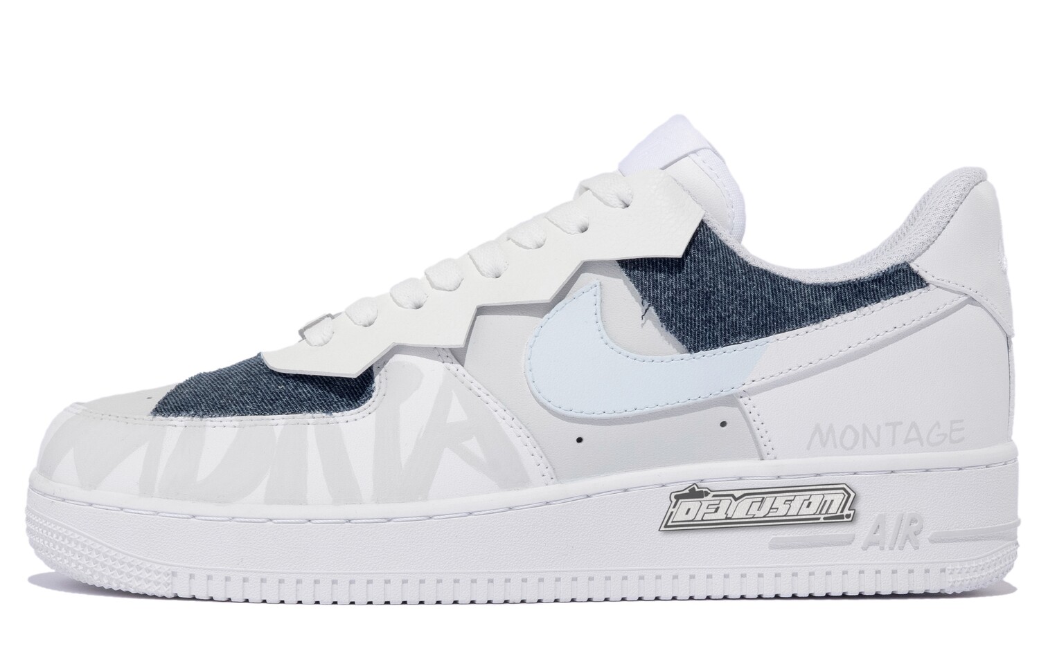 

Женские кроссовки для скейтбординга Nike Air Force 1, White/Blue/Gray