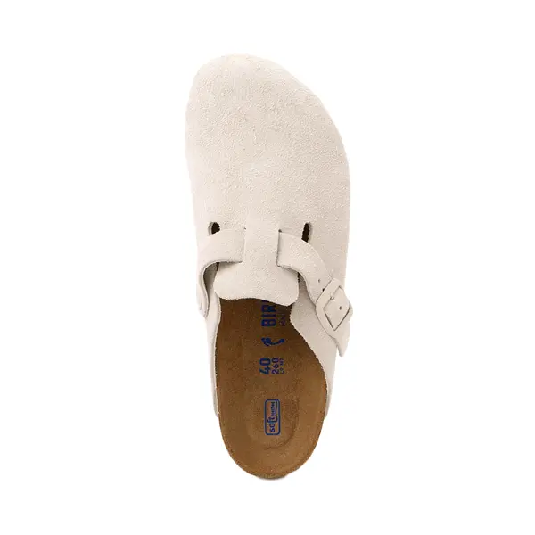 Сабо Womens Birkenstock Boston Soft Footbed Clog, античный белый — фото 2