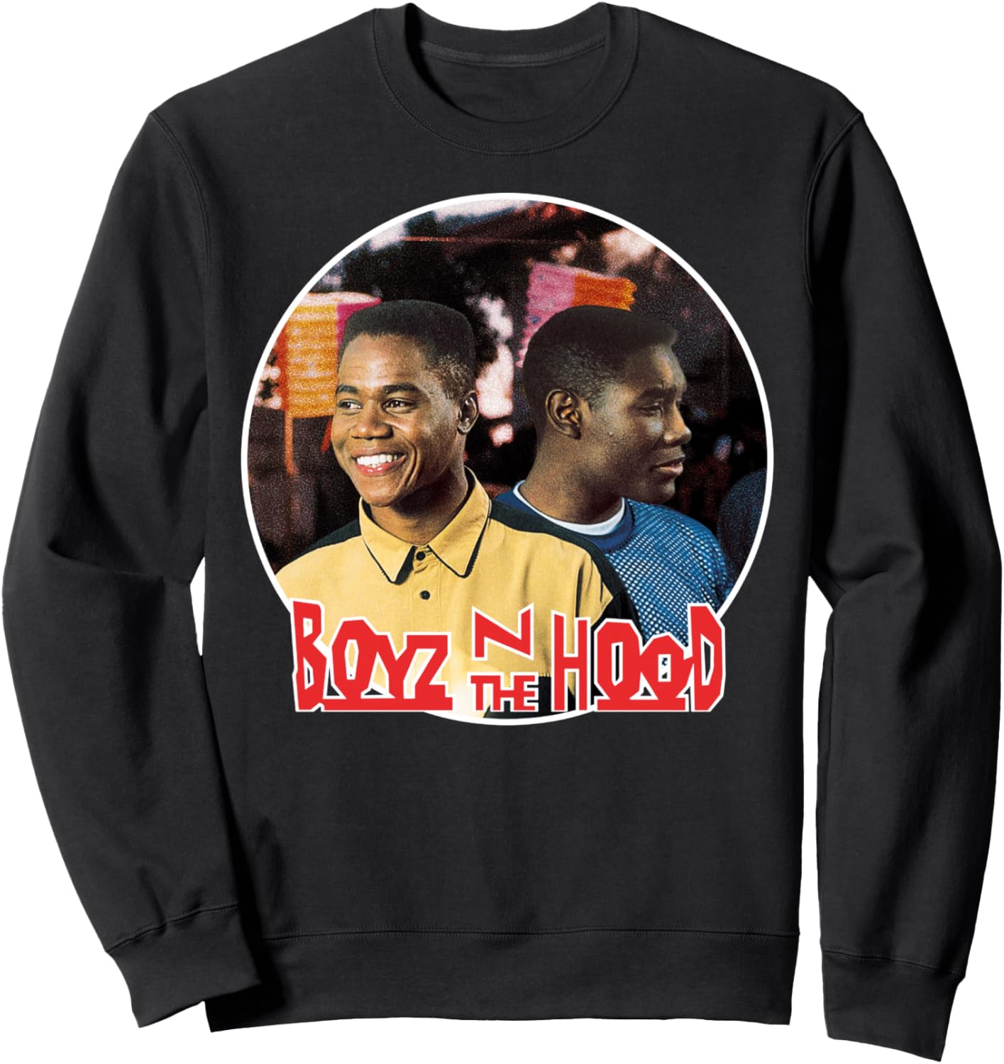 

Толстовка с изображением улыбающихся Тре и Рики из группы Boyz N The Hood, черный