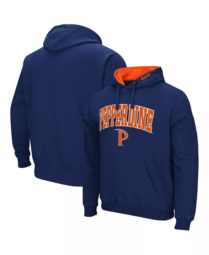 

Мужской пуловер с капюшоном Pepperdine Waves Arch и Logo Colosseum, синий