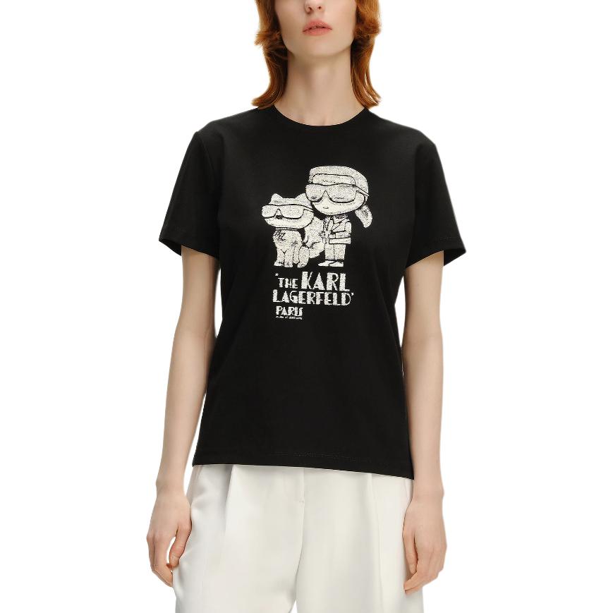 

Футболка KARL LAGERFELD женская черная KARL LAGERFELD / Karl Lagerfeld Jeans