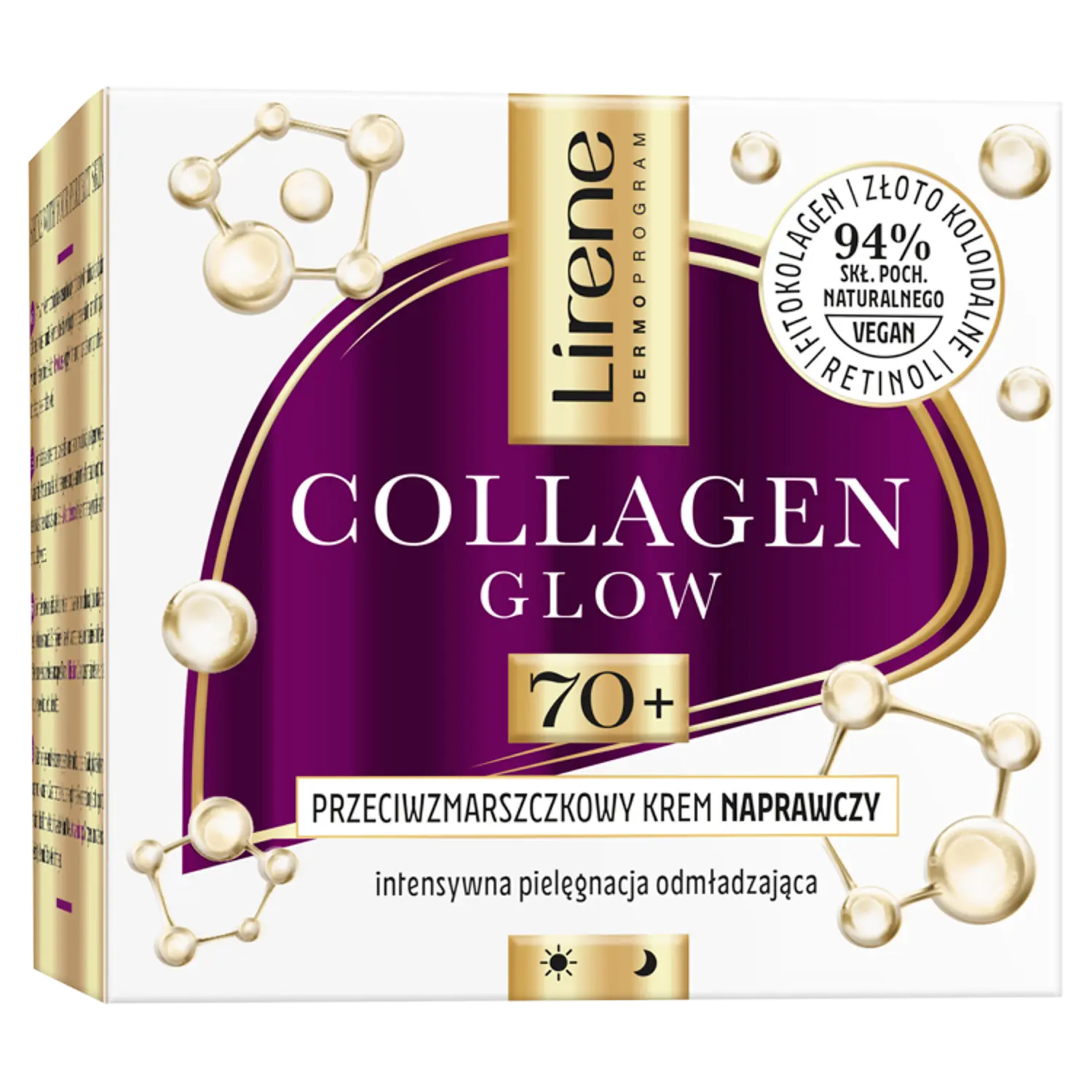 

Восстанавливающий крем для лица против морщин 70+ Lirene Collagen Glow, 50 мл