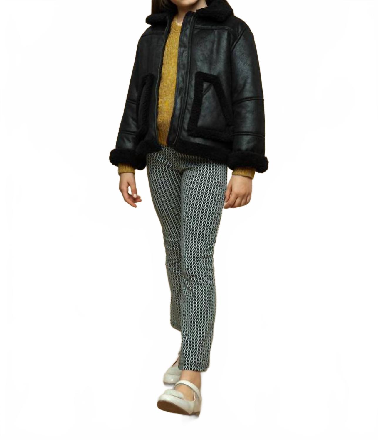 

Вязаные жаккардовые леггинсы черного цвета Mayoral, черный