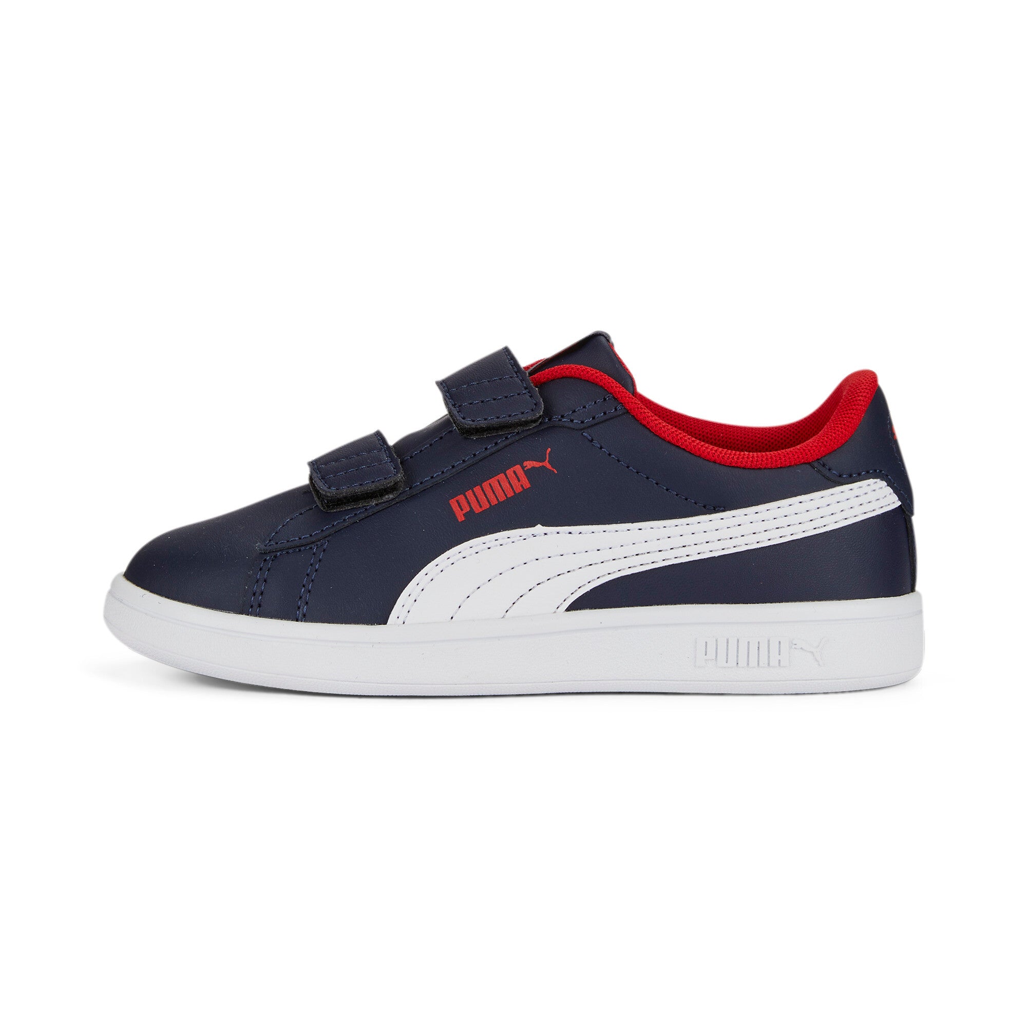 

Кроссовки PUMA Smash 3.0 Leather V, цвет navy/white/for all time red