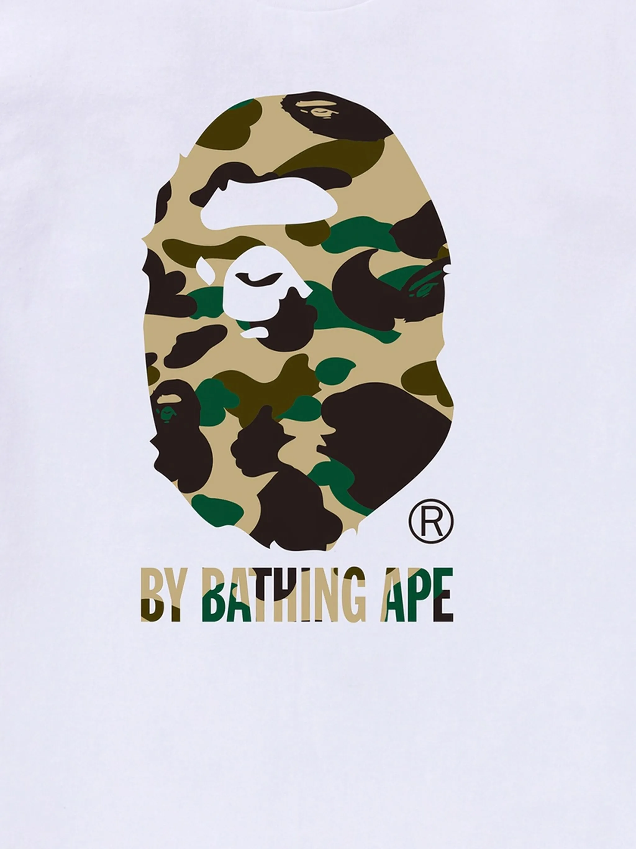 Футболка с камуфляжным принтом и логотипом A Bathing Ape, белый — фото 2