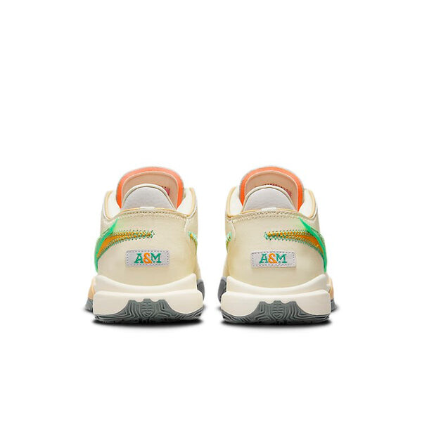 Кроссовки Nike LeBron 20 'FAMU Coconut Milk', цвет coconut milk/electric algae/vivid orange/sesame/mica green/phantom — фото 4