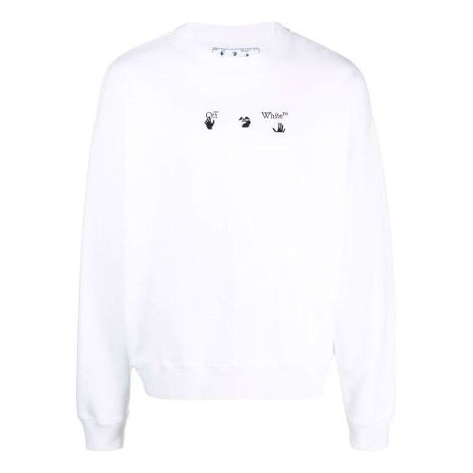 

Толстовка men's fw21 logo printing long sleeves pullover loose fit white Off-White, черный