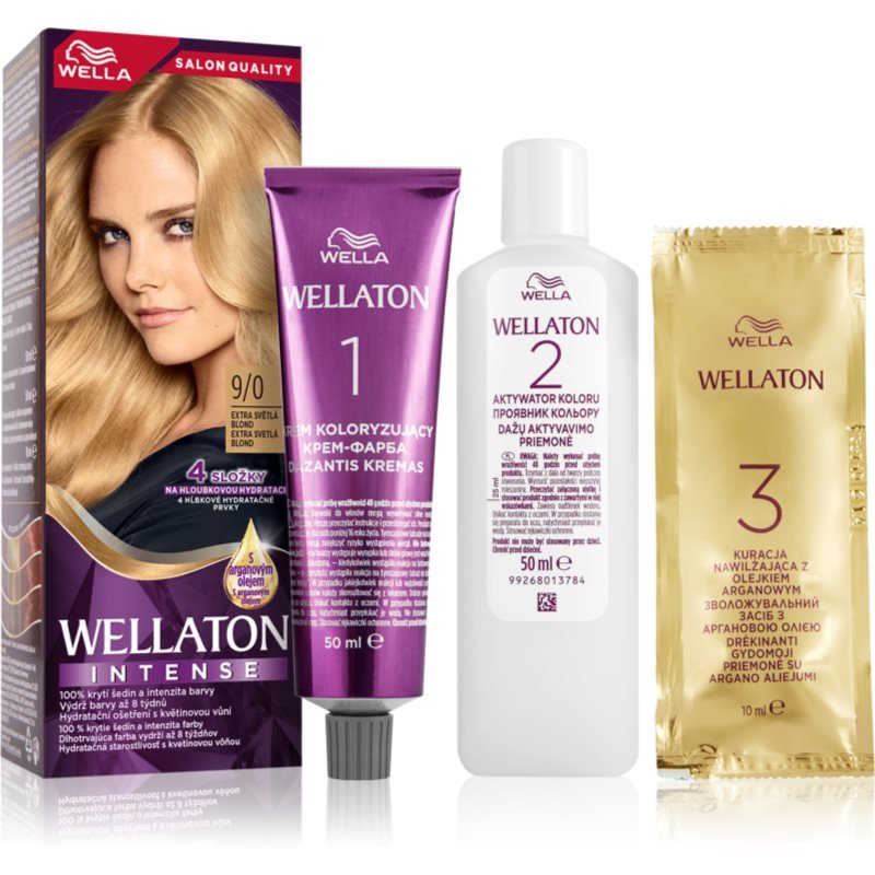 

Краска для волос Wellaton Intense, 9/0, очень светлый блондин, 1 шт.