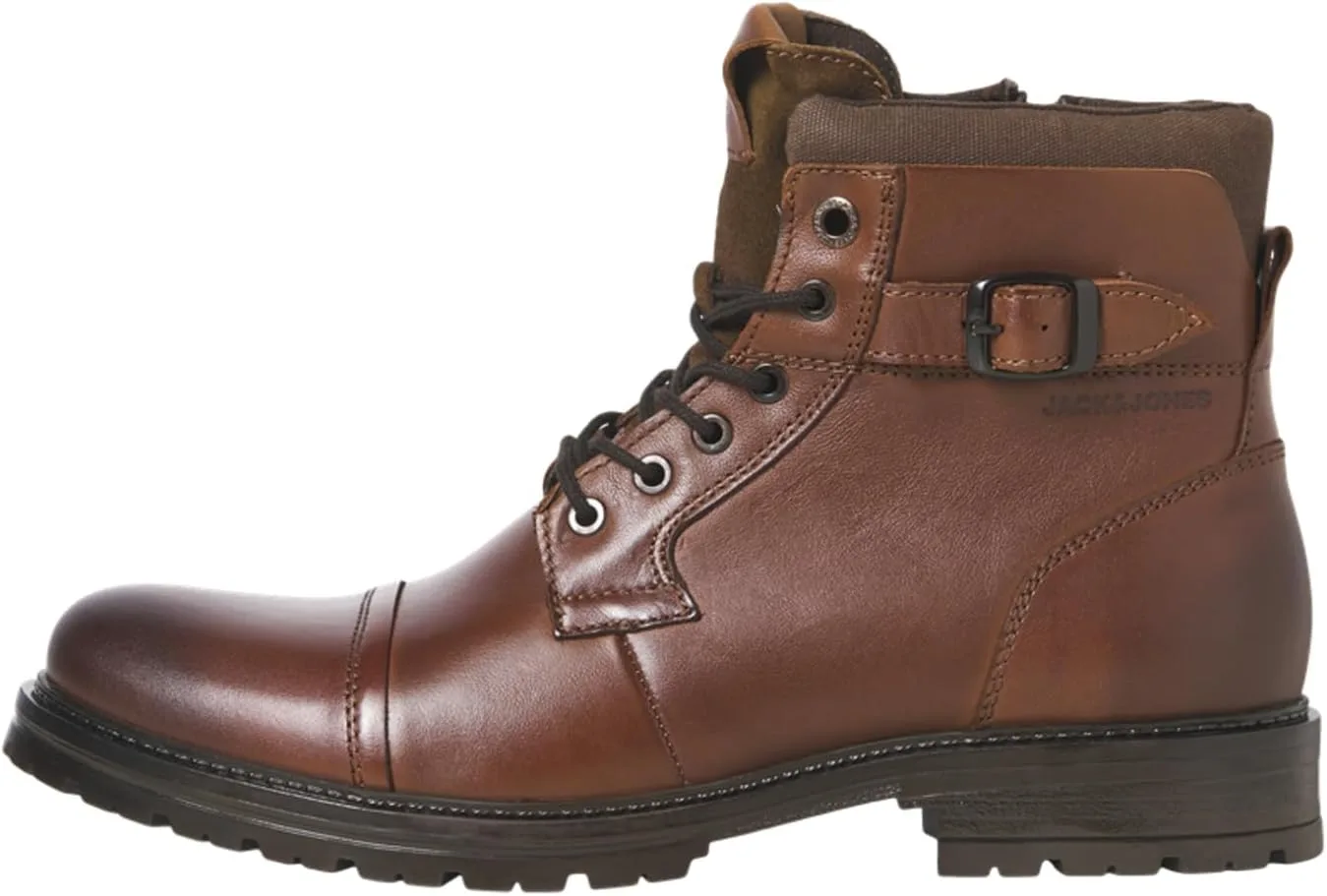 Мужские кожаные ботинки JACK & JONES Jfwdexter на шнуровке к щиколоткам, коричневый