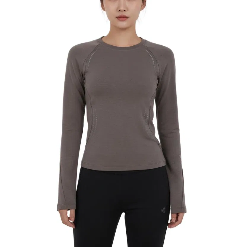 Футболка женская Brown Crew Neck Moderate Adidas