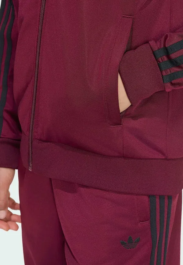 Толстовка на молнии Superstar Adidas Originals, бордовый — фото 3
