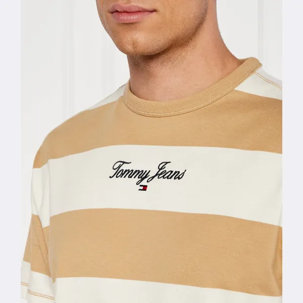Футболка стандартного кроя с яркими полосками Tommy Hilfiger, желтый — фото 4