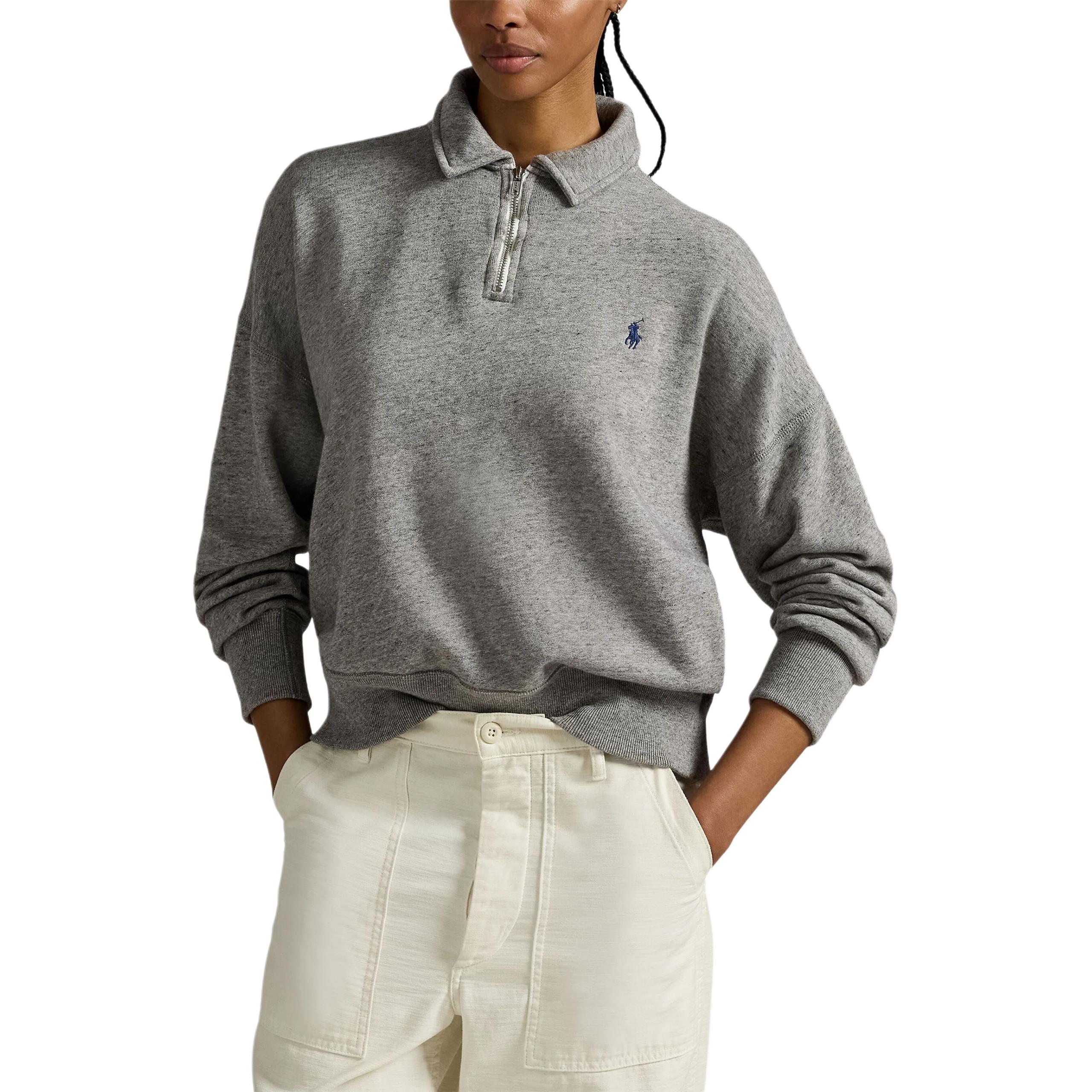 Свитшот с вышивкой Polo Pony Polo Ralph Lauren, серый — фото 2