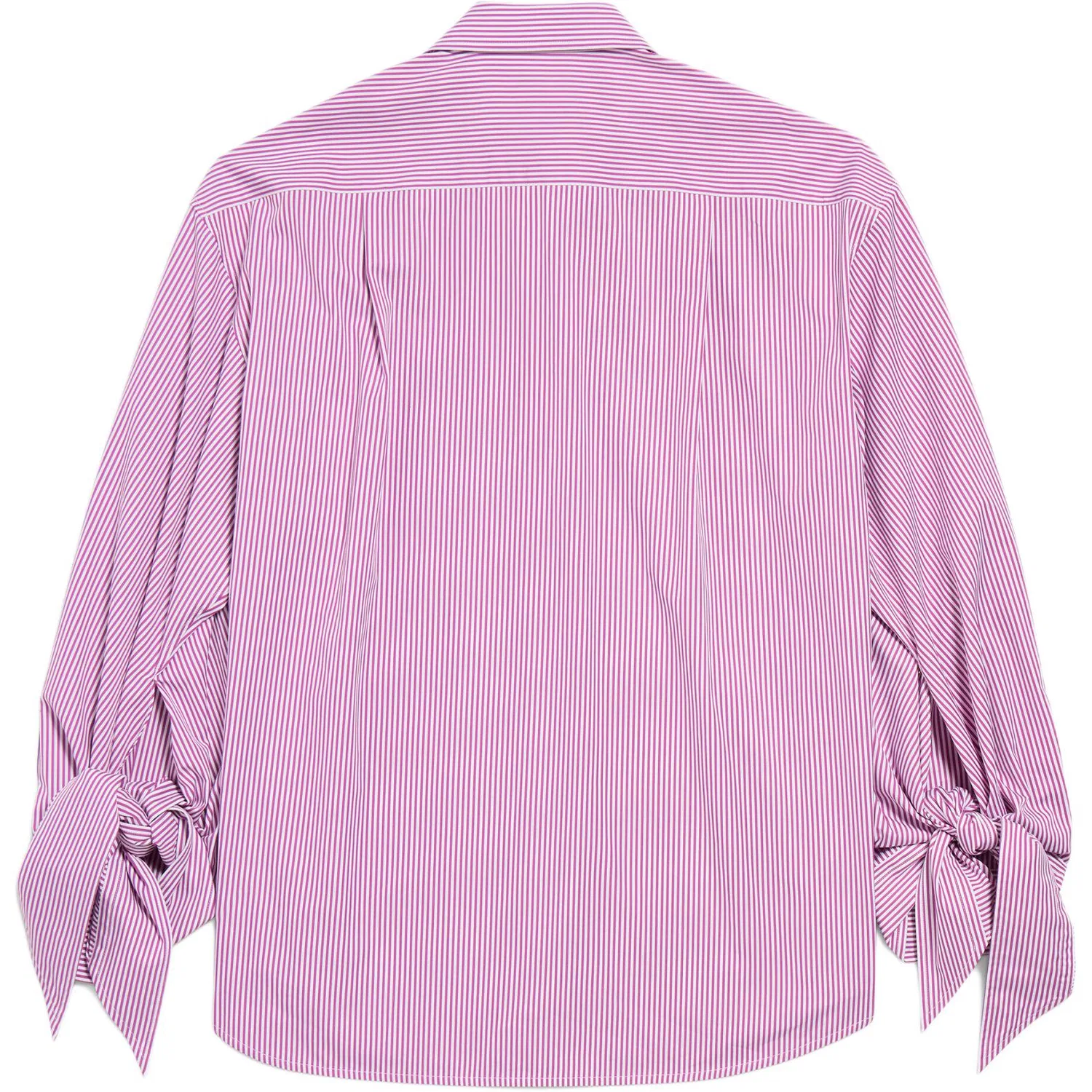 Рубашка Pinstriped Knott Cuffs Balenciaga, Purple White — фото 2