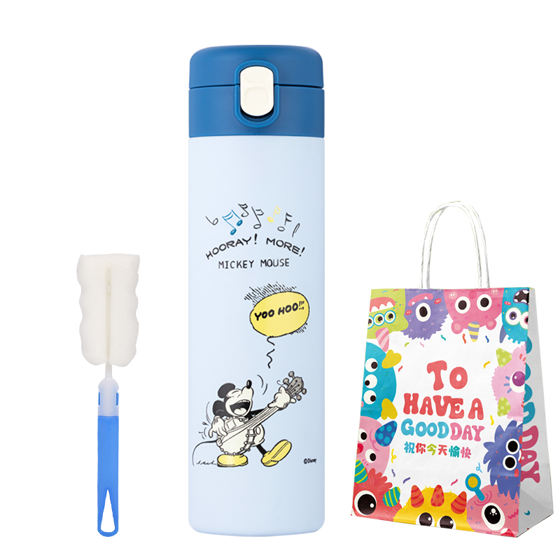 

Винтажная ударопрочная портативная бутылка для воды mickey для школы 500 мл Disney, синий