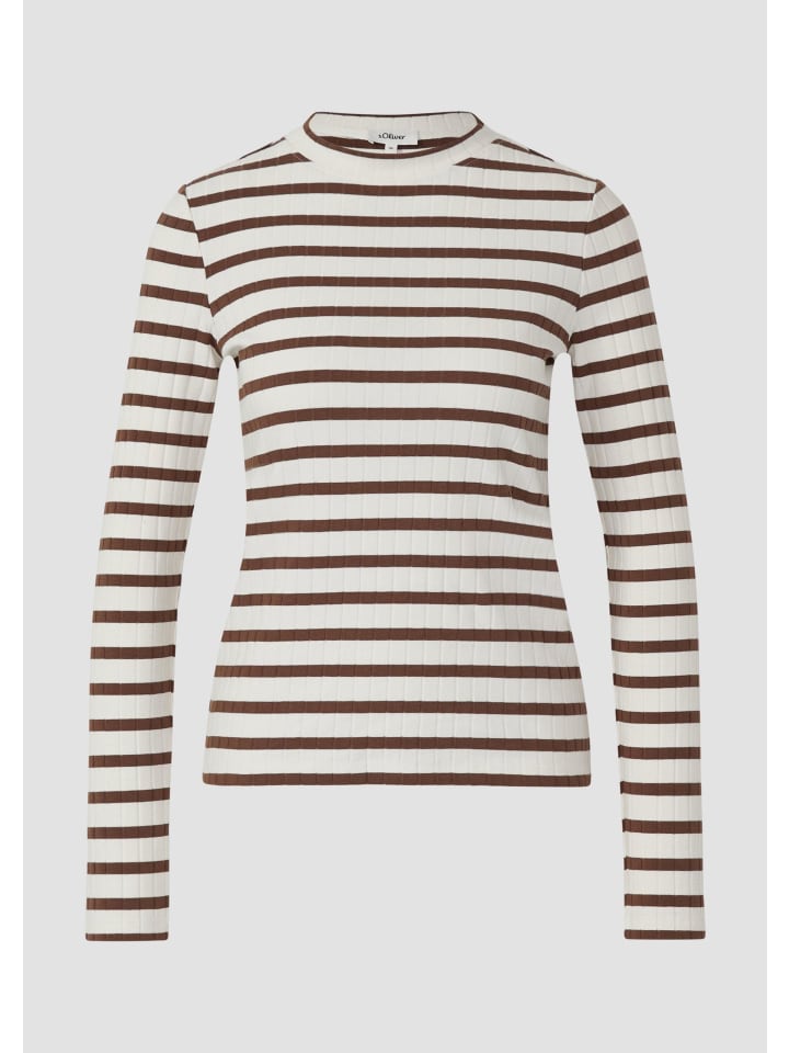 

s.Oliver Лонгслив 88G9_темно-коричневая