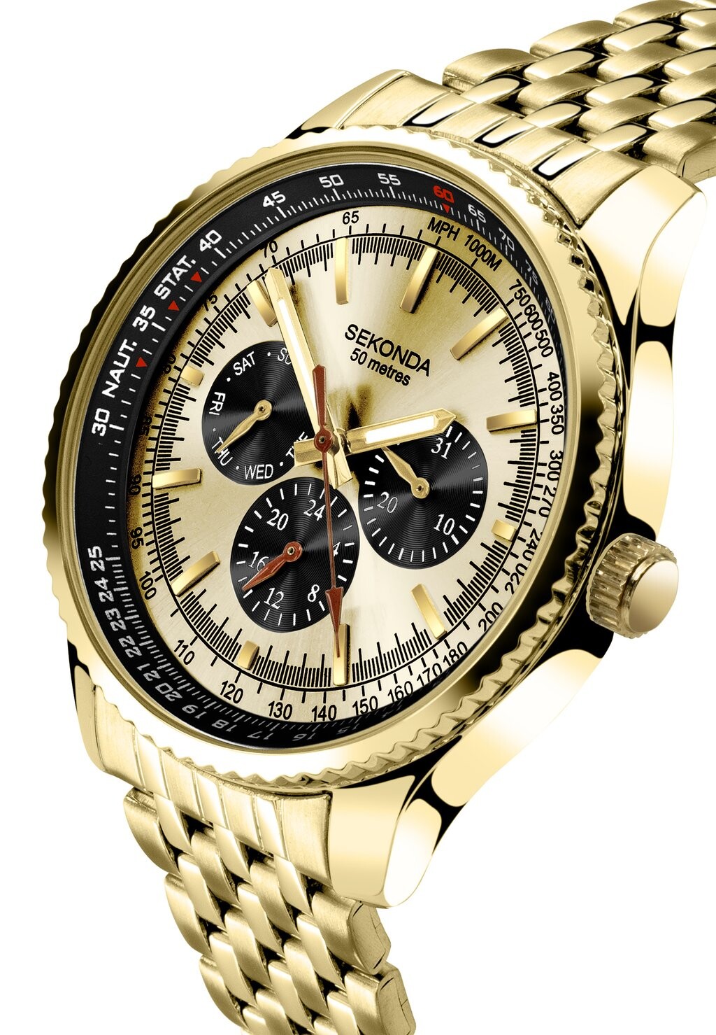 

Часы с хронографом MAVERICK ROUND CASE Sekonda, цвет Mottled Beige