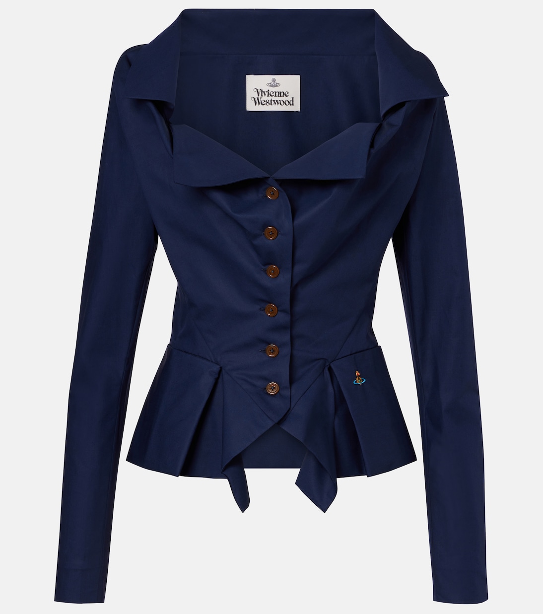 

Хлопковая рубашка Monday Vivienne Westwood, AW25-Navy