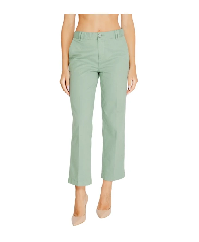 

Бирюзовые хлопковые джинсы и брюки Street One, зеленый